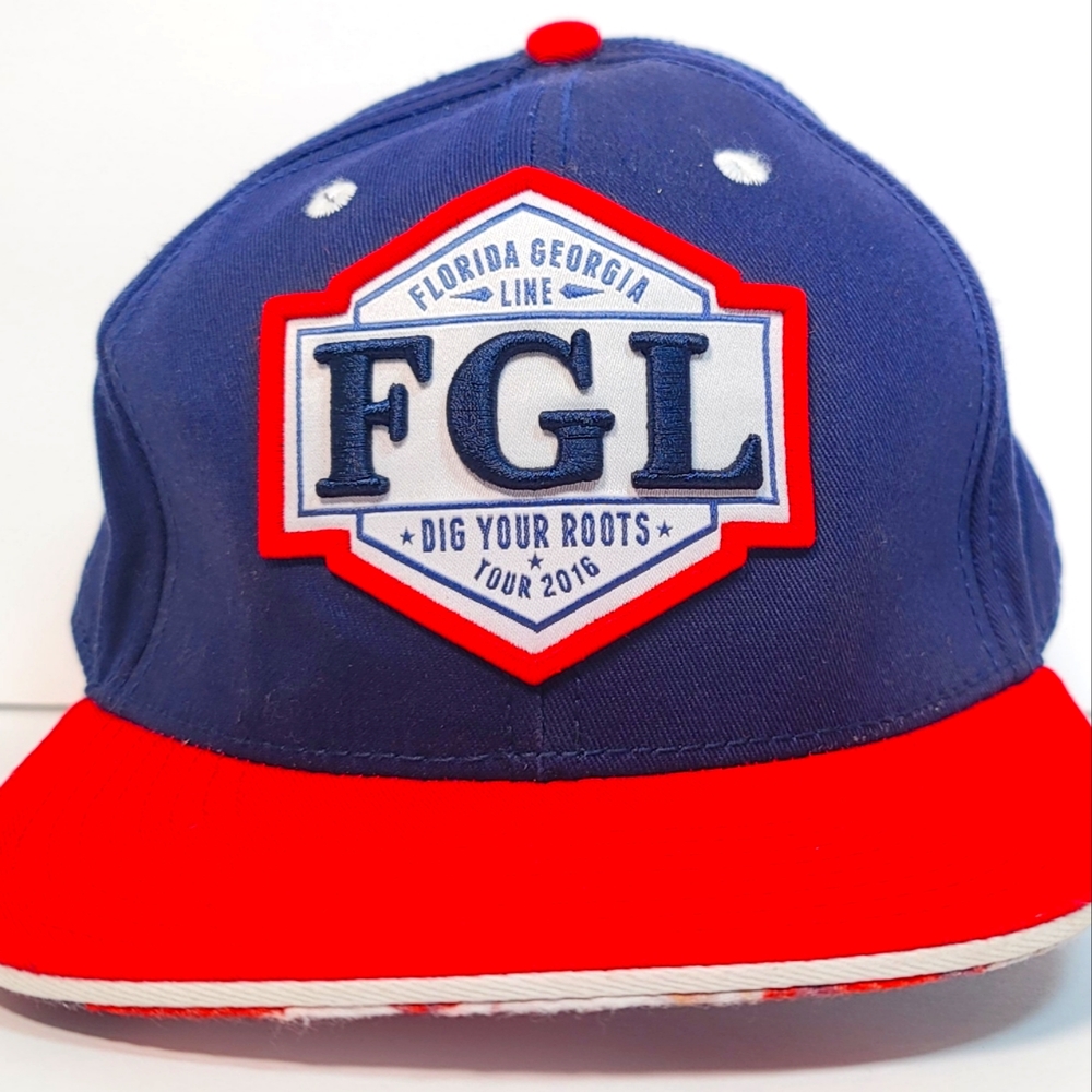 Florida Georgia Line FGL SnapBack Hat Cap Dig Your Roots Tour 2016 Concert OSFA